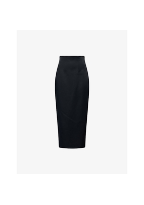 Womens Khaite Loxley Woven Pencil Midi Skirt