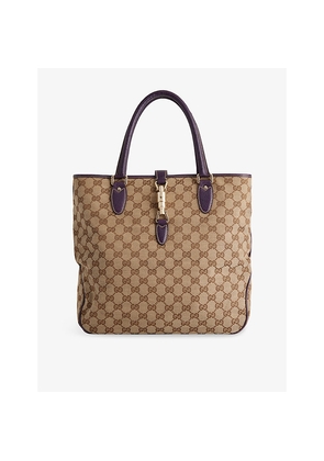 Womens Reselfridges Pre-Loved Gucci GG Canvas Jackie Tote Bag