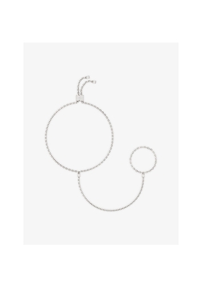 Womens Phoria Stellar Sterling-Silver and Topaz Hand Chain