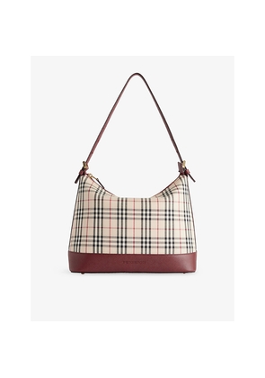 Womens Reselfridges Pre-Loved Burberry House Check Canvas Shoulder Bag