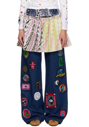 Chopova Lowena Multicolor Strobe Carabiner Miniskirt