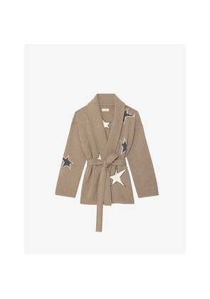 Womens Zadig&Voltaire Alpa Star-Pattern Wool and Cashmere Jacket