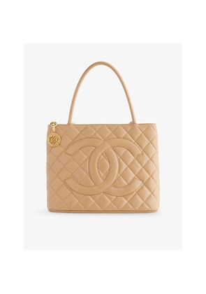 Womens Reselfridges Pre-Loved Chanel Medallion Caviar-Leather Tote Bag