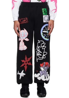 Chopova Lowena Black Flying High Sweatpants