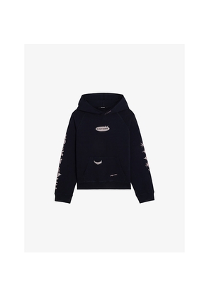 Womens Zadig&Voltaire Georgy Rhinestone-Text Cotton-Jersey Hoody