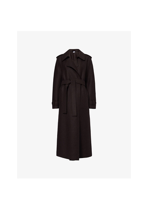 Womens Harris Wharf London Regular-Fit Belted Wool Trench Coat