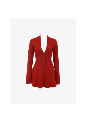 Womens House of CB Aubrey Cardigan Wool-Blend Mini Dress