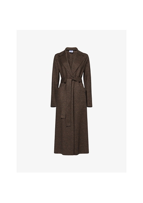 Womens Harris Wharf London Donegal Belted Wool-Blend Coat