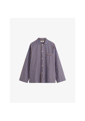 Tekla Striped Cotton-Poplin Pyjama Shirt
