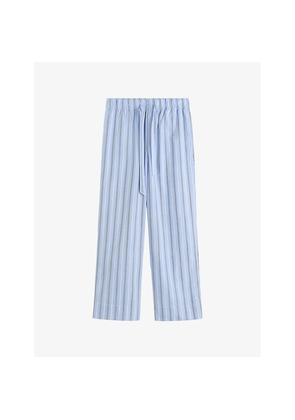 Tekla Striped Cotton-Poplin Pyjama Bottoms