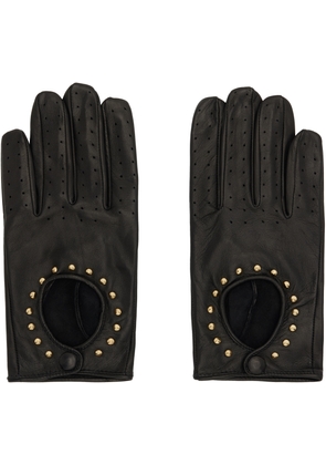 Ernest W. Baker Black Leather Driving Gloves
