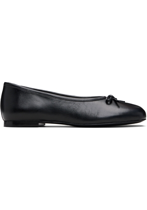 Sandy Liang Black Paw Ballerina Flats