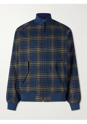 Golden Bear - Raleigh Checked Cotton Bomber Jacket - Men - Blue - XS