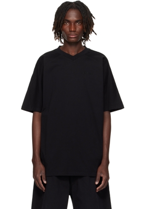 VETEMENTS Black Cut-Up V-Neck T-shirt