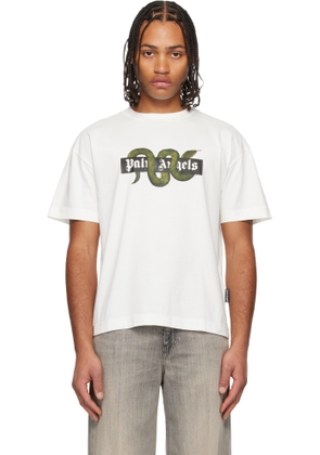 Palm Angels Off-White Snake Logo T-shirt