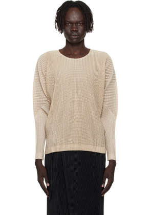 HOMME PLISSÉ ISSEY MIYAKE Beige Light Mesh T-shirt