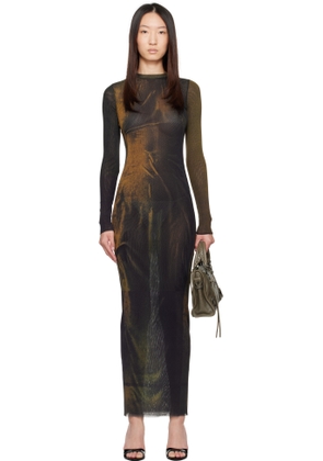 Jean Paul Gaultier SSENSE Exclusive Green Printed Acid Water Maxi Dress