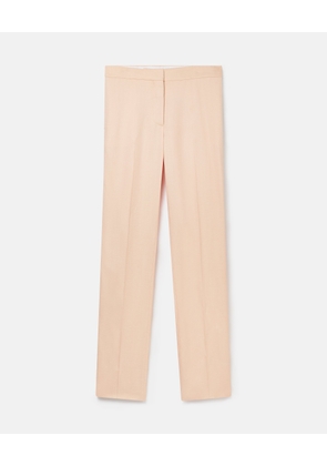 Stella McCartney - Mid-Rise Straight-Leg Trousers, Woman, Peach powder, Size: 38
