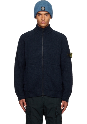 Stone Island Navy 5100051 Wool Cardigan