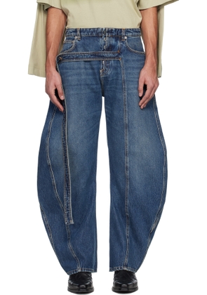 Jean Paul Gaultier Blue 'The Denim Strap' Jeans