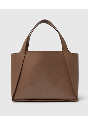 Stella McCartney - Logo Large Studded Tote Bag, Woman, Ash