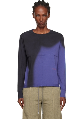 Eckhaus Latta Navy Lapped Long Sleeve T-shirt