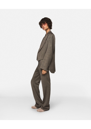 Stella McCartney - Pinstripe Mid-Rise Straight-Leg Wool Trousers, Woman, Pinstripe, Size: 46