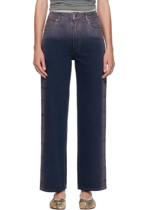 Eckhaus Latta Blue & Purple Wide Leg Jeans