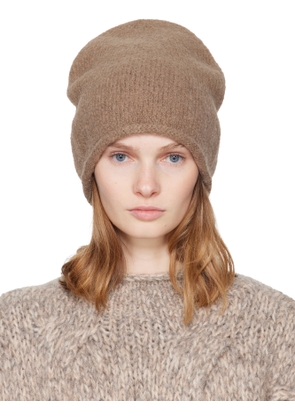 Lauren Manoogian Taupe Crown Beanie