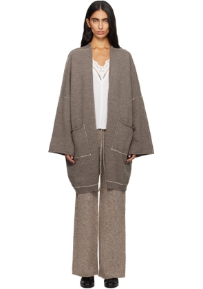 Lauren Manoogian Gray Stitch Wide Cardigan