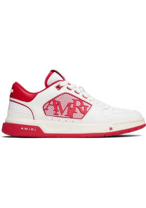 AMIRI White & Red Classic Low Sneakers