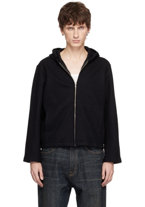 Lady White Co. Black Wool Zip Hoodie