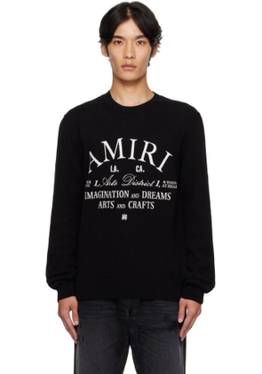 AMIRI Black 'AMIRI Arts District' Crew Sweater