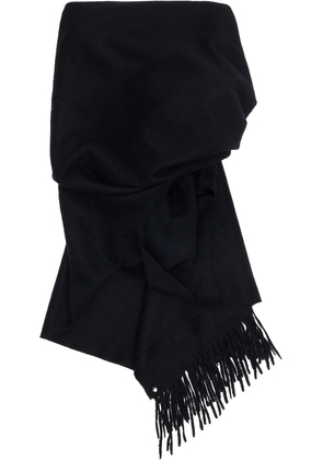 Bless Black Draps Long Cashmere Scarf