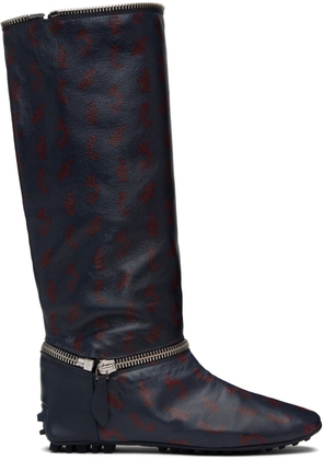 Kiko Kostadinov Navy Modular Driving Boots