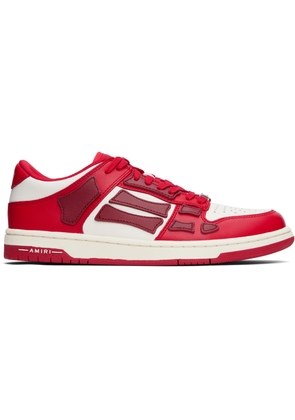 AMIRI Red & White Skel Top Low Sneakers