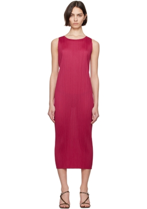 PLEATS PLEASE ISSEY MIYAKE Pink June New Colorful Basics 4 Maxi Dress
