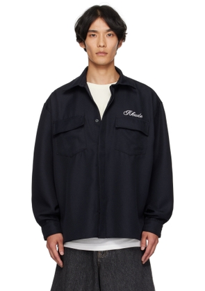 Rhude Black Boxy LS Work Shirt
