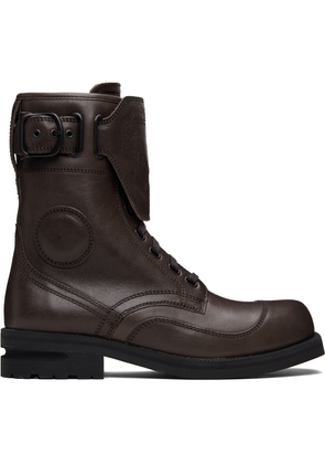 Kiko Kostadinov Brown Fitz Military Boots