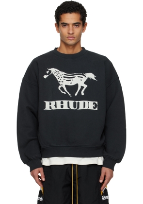 Rhude Black Dinero Crewneck Sweatshirt