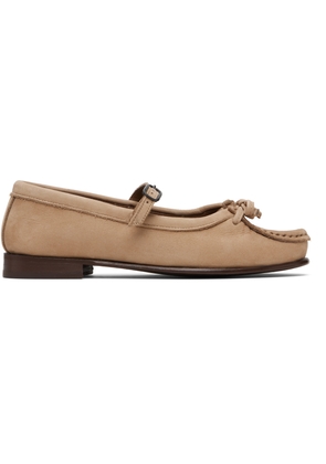 HEREU Beige Roses Nubuck Flats