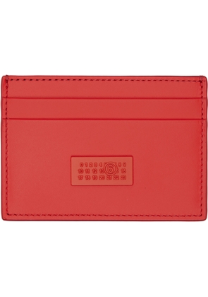 MM6 Maison Margiela Orange Numeric Leather Card Holder