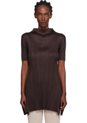 PLEATS PLEASE ISSEY MIYAKE Brown Monthly Colors July Top