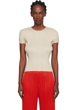 PLEATS PLEASE ISSEY MIYAKE Beige Monthly Colors July T-shirt