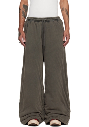 LU'U DAN Gray Wadded Bontans Sweatpants