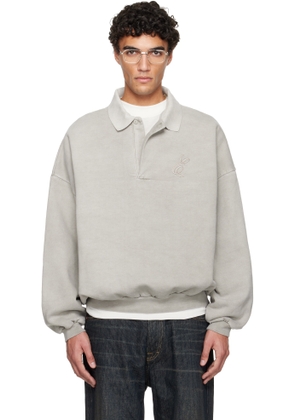 Fear of God ESSENTIALS Gray Holiday Embroidered Classic Polo