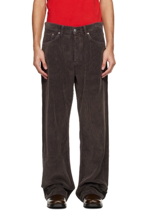 HOPE Brown Loose-Fit Criss Jeans