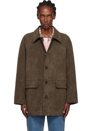 Dunst Brown Lily Faux-Suede Half Jacket