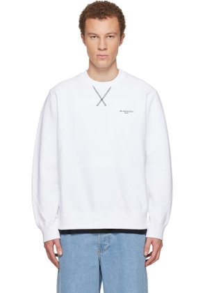 Givenchy White Couture Seam Sweatshirt