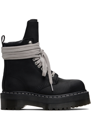 Rick Owens Black Dr. Martens Edition Quad Sole Steel Toe Boots